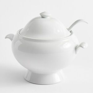 Pottery Barn Caterer's Box Porcelain Tureen and Ladle